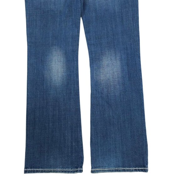 Rock & Roll Cowgirl Boot Cut Jeans READ Womens 31x32.5 Low Rise Distressed Denim - Picture 12 of 16